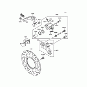 Схема вузла: Заднє гальмо для Kawasaki KLX250 D-Tracker X