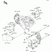 Схема вузла: Кріплення для Kawasaki ZX1400 ZZR1400 ABS