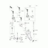 Схема узла: Замок зажигания для Kawasaki KL110 KSR