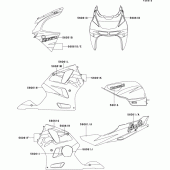 Схема вузла: Decals(green/white)(zx600-f2) для Kawasaki ZX600 Ninja ZX-6R