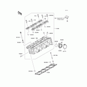 Схема вузла: Головка циліндра для Kawasaki ZR750 Z750S