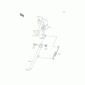 Схема узла: Подставка (s) для Kawasaki KL110 KSR PRO