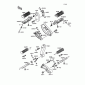 Схема узла: Подножки для Kawasaki VN1500 VN-15