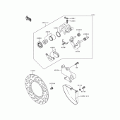 Схема вузла: Заднє гальмо для Kawasaki KLE500