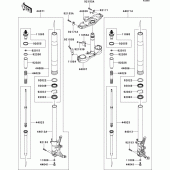 Схема узла: Вилка передней оси для Kawasaki ZG1400 1400GTR ABS