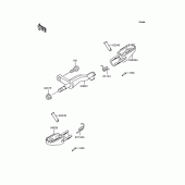 Схема вузла: Підніжки для Kawasaki KLX300R
