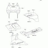 Схема вузла: Decals(ebony/red) для Kawasaki ZX600 ZZ-R600