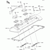 Схема вузла: Клапанна кришка Kawasaki ZR750 Z750