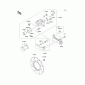 Схема вузла: Заднє гальмо для Kawasaki KLX125 KLX125