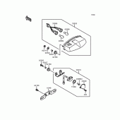 Схема вузла: Задній ліхтар (Стоп сигнал) для Kawasaki ZX400 ZXR400R