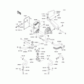 Схема вузла: Радіатор (1/2) для Kawasaki EN500 Vulcan 500 LTD