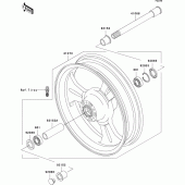 Схема вузла: Ступиця переднього колеса для Kawasaki VN1600 VN1600 Mean Streak