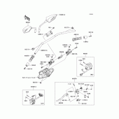 Схема вузла: Кермо & Пульт управління рульовим для Kawasaki KLZ1000 Versys 1000