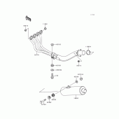 Схема узла: Выхлопная система (s) для Kawasaki ZX600 Ninja ZX-6R