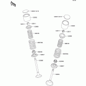 Схема узла: Клапан(ы) для Kawasaki KL650 KLR650