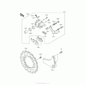 Схема узла: Задний тормоз для Kawasaki KL650 KLR650