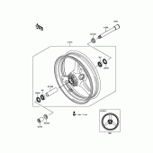 Схема вузла: Ступиця переднього колеса для Kawasaki ZX1000 Ninja ZX-10R