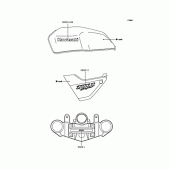Схема вузла: Наклейки (Black; ZR400-F1/F2/F3) для Kawasaki ZR400 ZRX-II