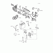 Схема узла: Электрооборудование для Kawasaki VN750 Vulcan 750