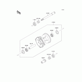 Схема узла: Ступица переднего колеса для Kawasaki KX250/ KX252 KX250