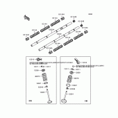Схема узла: Рокер & Клапан для Kawasaki ZR1200 ZRX1200 DAEG