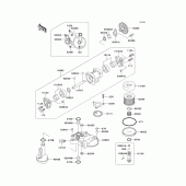 Схема узла: Масляный насос (1/2) для Kawasaki ZX1100 ZZ-R1100