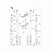 Схема узла: Вилка передней оси для Kawasaki ZR750 Z750