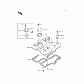 Схема узла: Клапанная крышка для Kawasaki KLE500