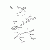 Схема узла: Подножки для Kawasaki KLX250 KLX250SR