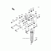 Схема вузла: Задня підвіска для Kawasaki KX100