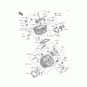 Схема вузла: Головка циліндра для Kawasaki VN800 Vulcan 800