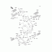 Схема вузла: Підніжки для Kawasaki EN500 Vulcan 500