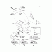 Схема узла: Топливный бак для Kawasaki EJ650 W650