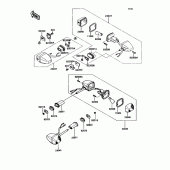 Схема узла: Поворотники для Kawasaki ZX750 Ninja ZX-7