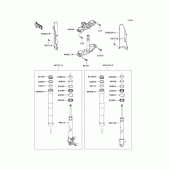 Схема вузла: Вилка передньої осі для Kawasaki KLX125 D-Tracker