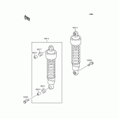 Схема вузла: Амортизатор задній для Kawasaki BJ250 Estrella