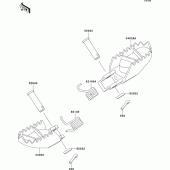 Схема узла: Подножки для Kawasaki KX85 KX85