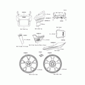 Схема узла: Наклейки (Зеленый/Эбони; DAF) для Kawasaki ZR1200 ZRX1200 DAEG