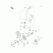Схема вузла: Kickstarter mechanism для Kawasaki KX125