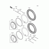 Схема узла: Колеса (Шины) для Kawasaki KL250 KL250 Super Sherpa
