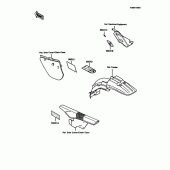 Схема вузла: Інформаційні наклейки для Kawasaki KMX125