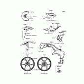 Схема вузла: Decals(White) для Kawasaki ZR1000 Z1000 ABS