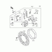 Схема вузла: Переднє гальмо для Kawasaki KL250 KL250 Super Sherpa