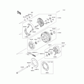Схема вузла: Заднє колесо & Привідний ланцюг для Kawasaki EJ650 W650