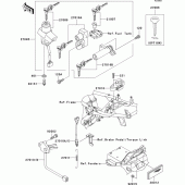 Схема узла: Замок зажигания для Kawasaki ZR1200 ZRX1200