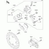 Схема вузла: Заднє гальмо для Kawasaki ZX1000 Ninja ZX-10R