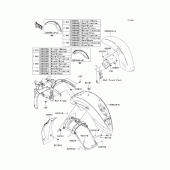Схема узла: Fenders(1/2)(jkavn2d1 7a011497-) для Kawasaki VN900 Vulcan 900 Classic LT