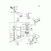 Схема вузла: Задній гальмівний циліндр для Kawasaki ZX636 Ninja ZX-6R