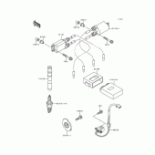 Схема узла: Катушка зажигания для Kawasaki ZX600 Ninja ZX-6