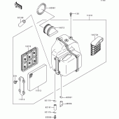 Схема вузла: Повітряний фільтр Kawasaki BJ250 Estrella RS